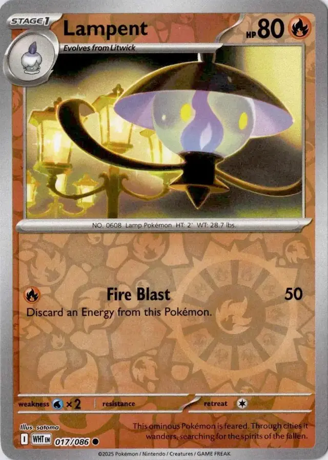 Lampent [Reverse] - Pokemon White Flare #17