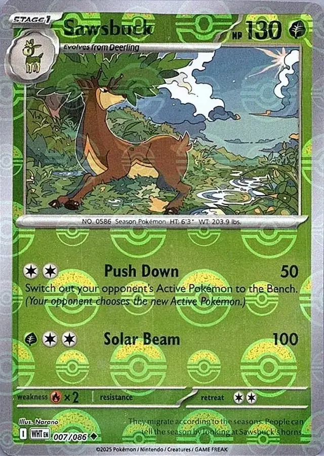 Sawsbuck [Poke Ball] - Pokemon White Flare #7