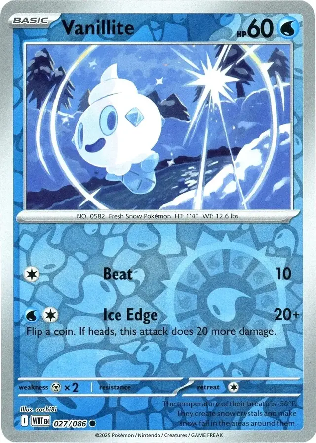 Vanillite [Reverse] - Pokemon White Flare #27