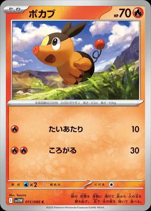 Tepig - Pokemon Japanese White Flare #11