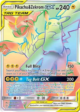 Pikachu & Zekrom GX 184 - Pokemon Team Up