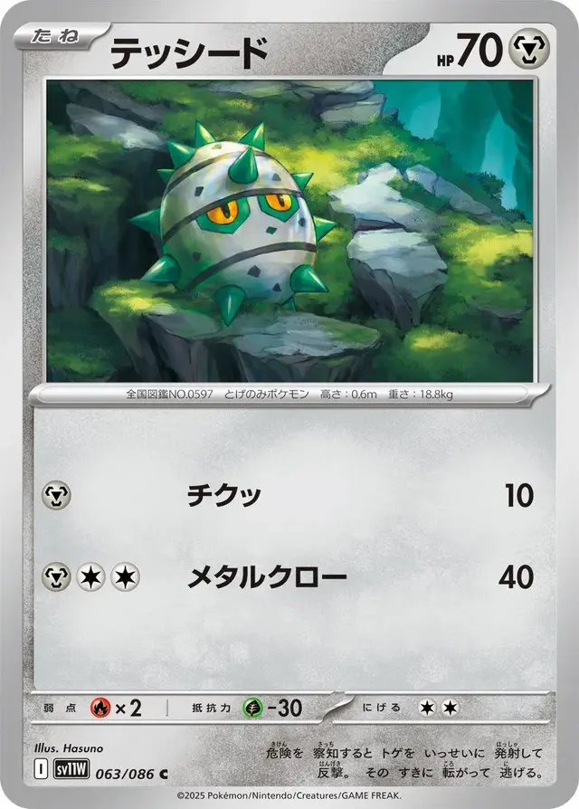 Ferroseed - Pokemon Japanese White Flare #63