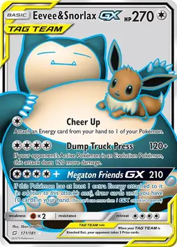 Eevee & Snorlax GX - Pokemon Team Up