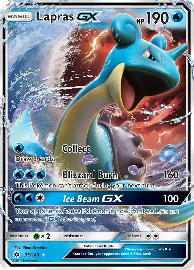 Lapras GX - Pokemon Sun & Moon #35