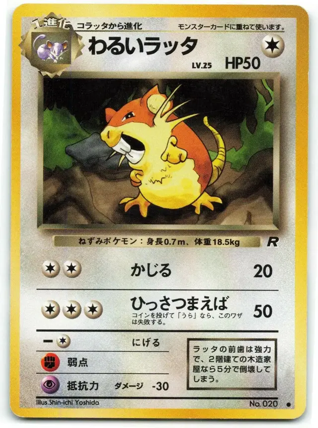 Dark Raticate - Pokemon Japanese Rocket Gang #20