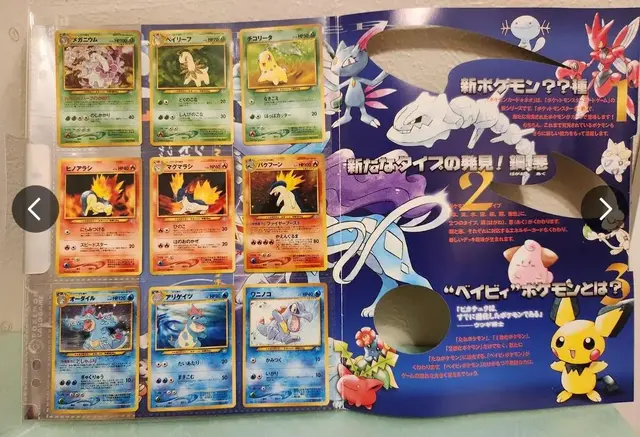 9-Card Set With Binder - Pokemon Japanese Gold, Silver, New World #SEALED-37256733