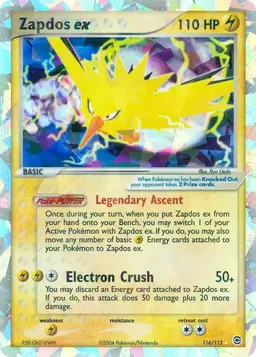 Zapdos EX #116 - Pokemon Fire Red & Leaf Green