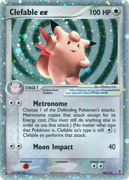Clefable EX 106 - Pokemon Fire Red & Leaf Green