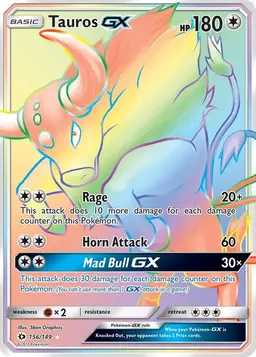 Tauros GX 156 - Pokemon Sun & Moon