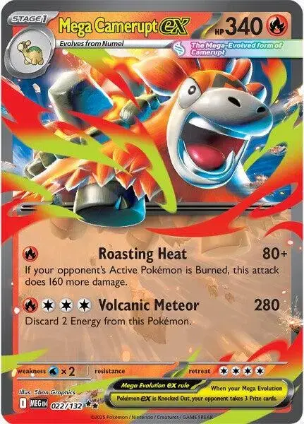 Mega Camerupt ex - Pokemon Mega Evolution #22
