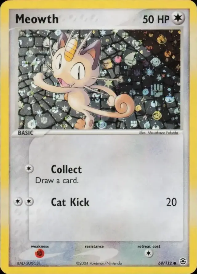 Meowth [Reverse Holo] - Pokemon Fire Red & Leaf Green #69