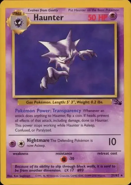 Haunter [1999-2000] - Pokemon Fossil #21