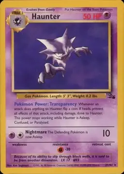 Haunter [1999-2000] - Pokemon Fossil