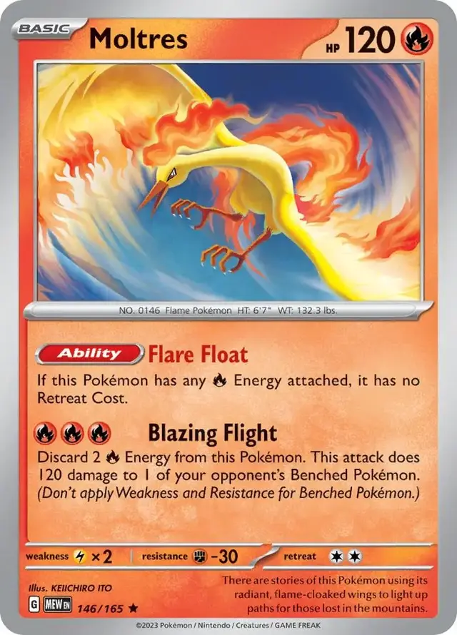 Moltres-Holo - Pokemon Japanese Red & Green Gift Set #146