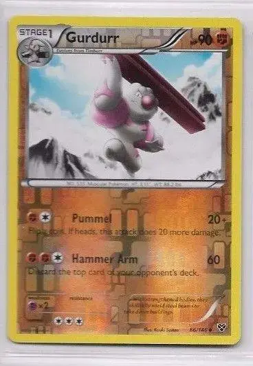 Gurdurr [Reverse Holo] - Pokemon XY #66