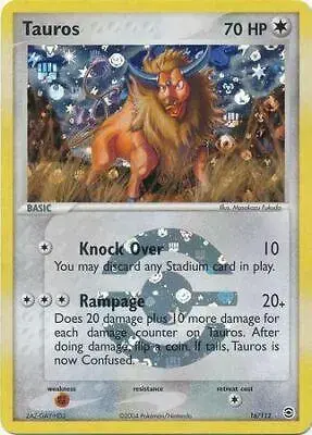 Tauros [Reverse Holo] - Pokemon Fire Red & Leaf Green #16