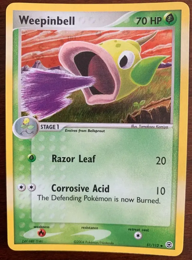 Weepinbell [Reverse Holo] - Pokemon Fire Red & Leaf Green #51