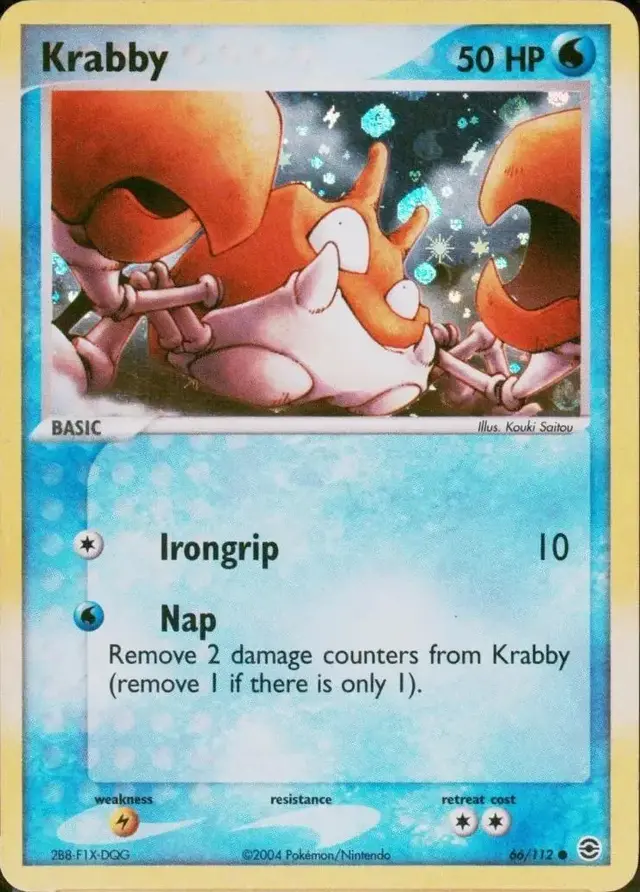 Krabby [Reverse Holo] - Pokemon Fire Red & Leaf Green #66