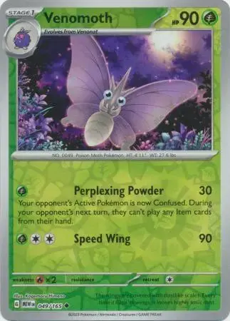 Venomoth [Reverse Holo] - Pokemon Fire Red & Leaf Green #49
