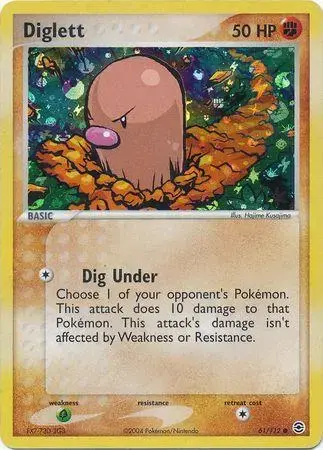 Diglett [Reverse Holo] - Pokemon Fire Red & Leaf Green #61