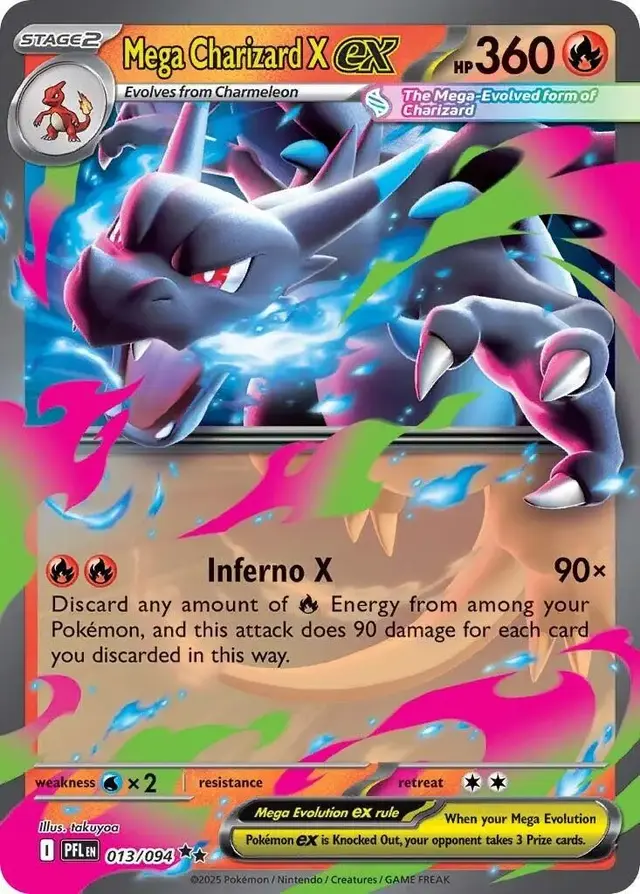 Mega Charizard X ex - Pokemon Phantasmal Flames #13