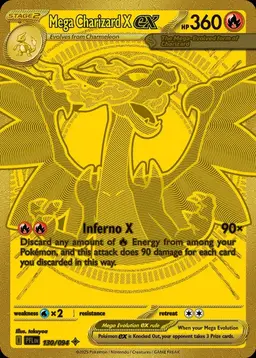 Mega Charizard X ex #130 - Pokemon Phantasmal Flames