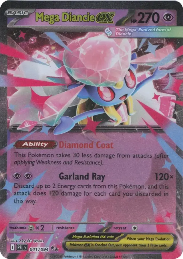 Mega Diancie ex - Pokemon Phantasmal Flames #41
