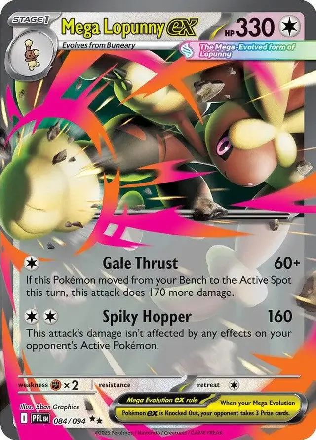 Mega Lopunny ex - Pokemon Phantasmal Flames #84