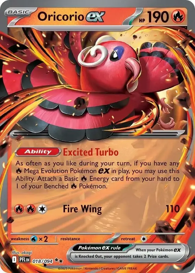 Oricorio ex - Pokemon Phantasmal Flames #18