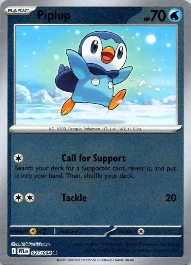 Piplup [Reverse Holo] - Pokemon Phantasmal Flames #27