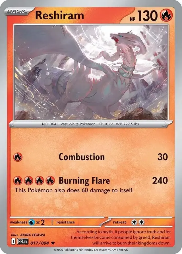 Reshiram - Pokemon Phantasmal Flames #17