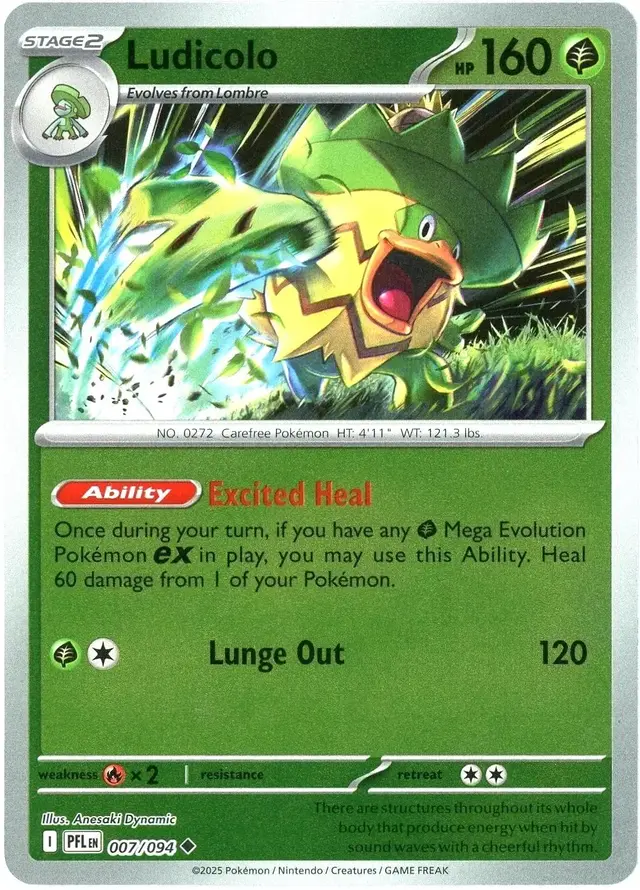 Ludicolo [Reverse Holo] - Pokemon Phantasmal Flames #7