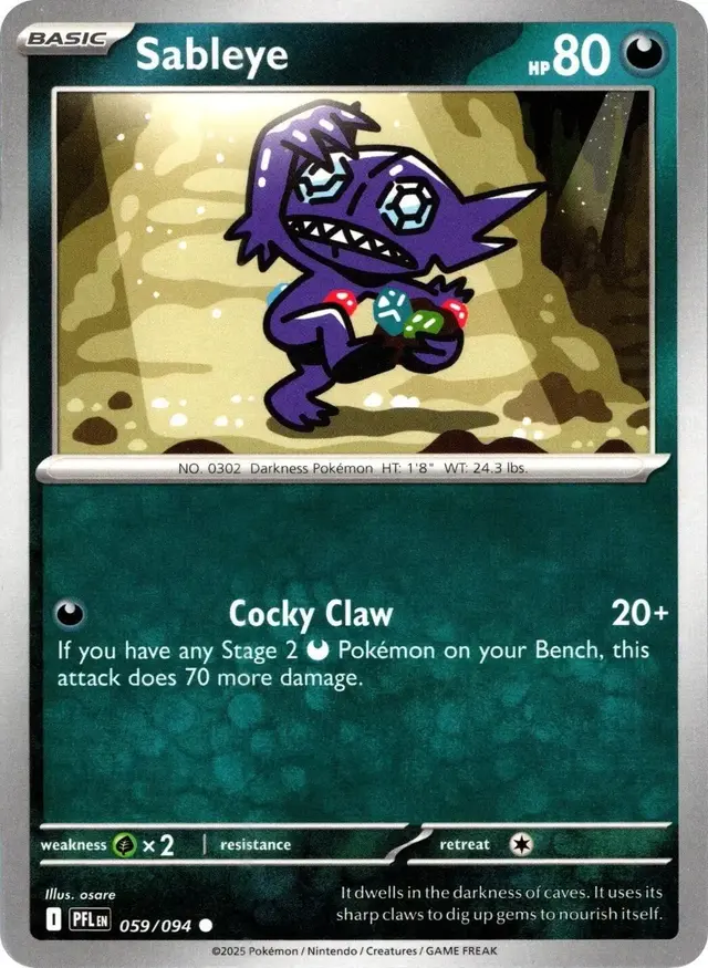 Sableye - Pokemon Phantasmal Flames #59
