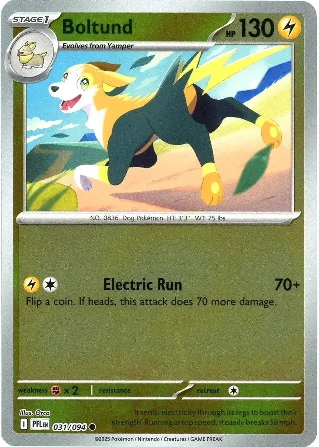 Boltund [Reverse Holo] - Pokemon Phantasmal Flames #31