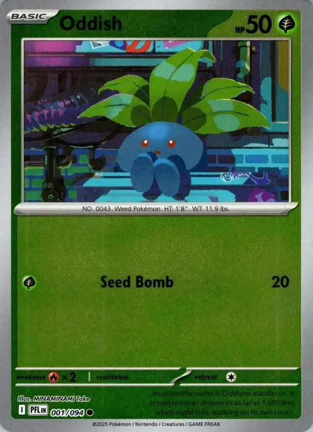 Oddish [Reverse Holo] - Pokemon Phantasmal Flames #1