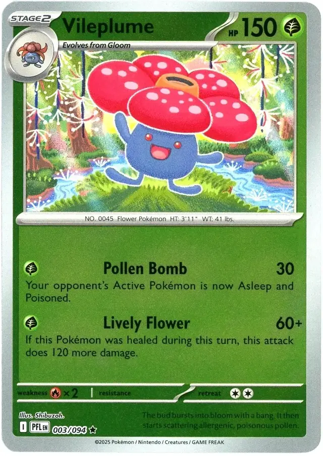 Vileplume [Reverse Holo] - Pokemon Phantasmal Flames #3