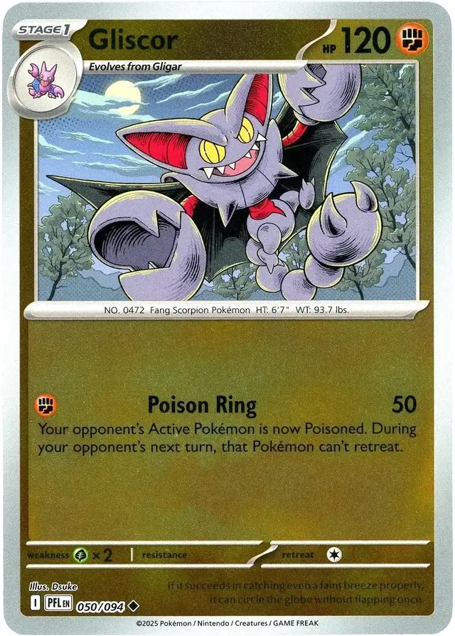 Gliscor [Reverse Holo] - Pokemon Phantasmal Flames #50