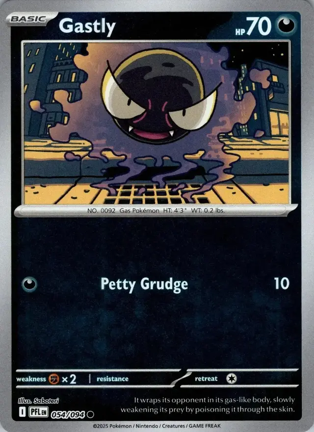 Gastly [Reverse Holo] - Pokemon Phantasmal Flames #54