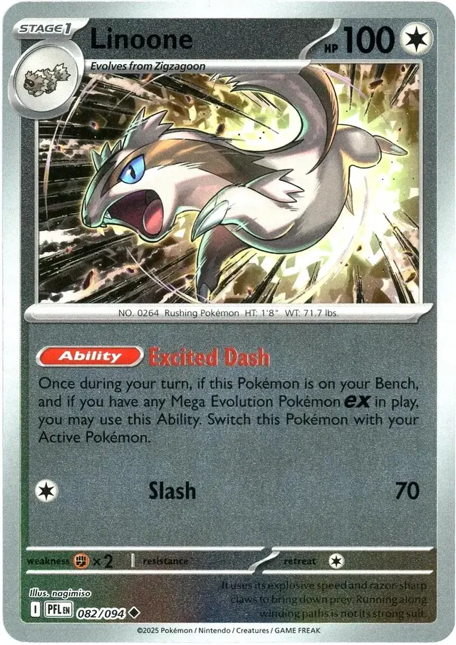 Linoone [Reverse Holo] - Pokemon Phantasmal Flames #82