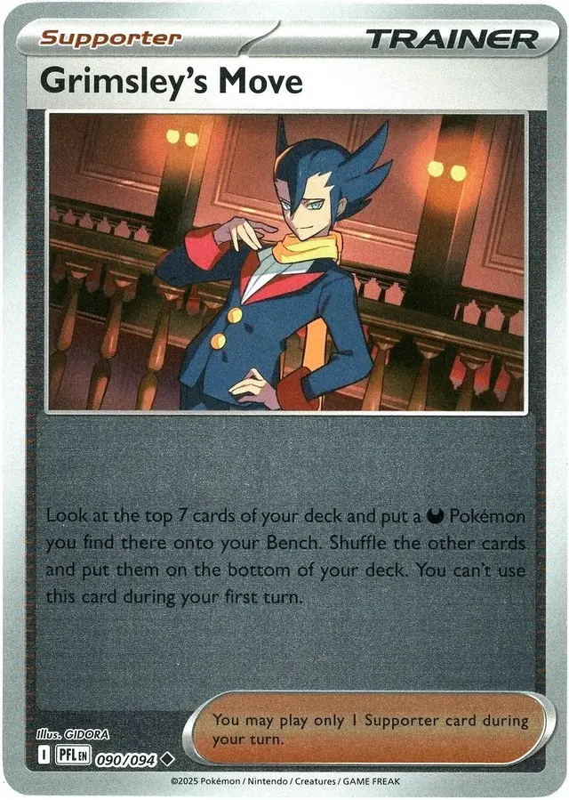 Grimsley's Move [Reverse Holo] - Pokemon Phantasmal Flames #90
