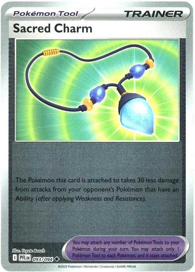 Sacred Charm [Reverse Holo] - Pokemon Phantasmal Flames #93