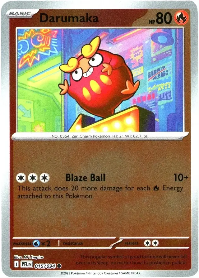 Darumaka [Reverse Holo] - Pokemon Phantasmal Flames #15