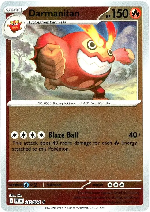 Darmanitan [Reverse Holo] - Pokemon Phantasmal Flames #16