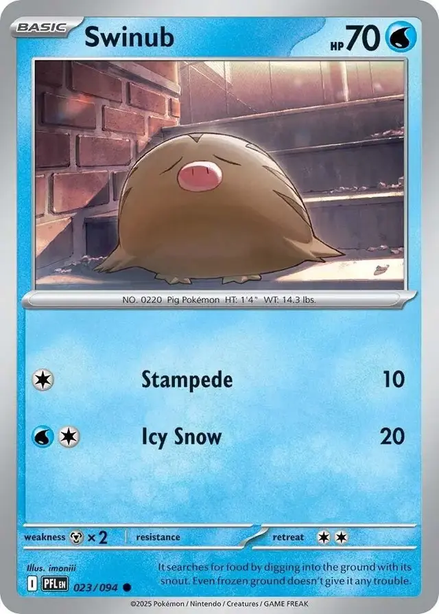 Swinub - Pokemon Phantasmal Flames #23