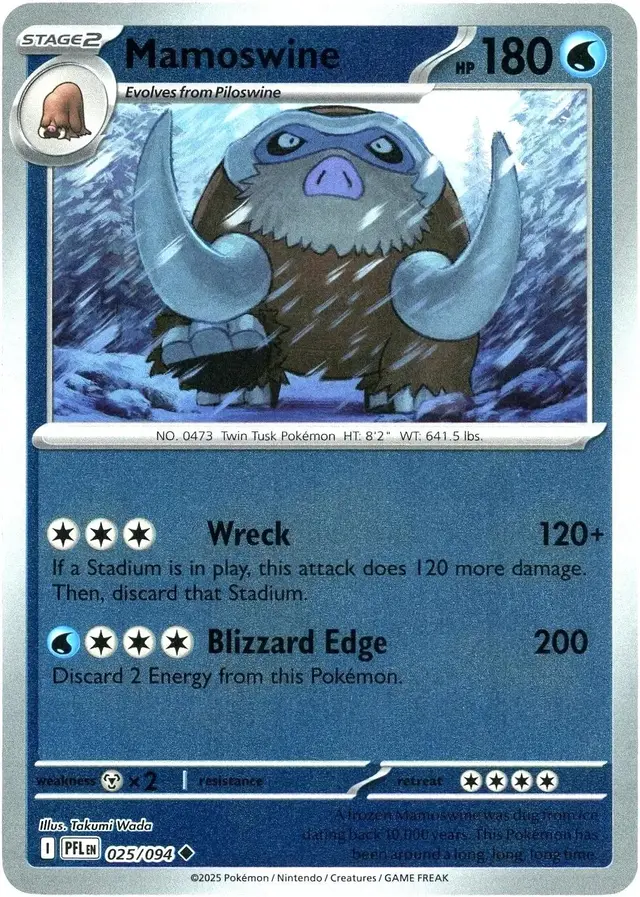 Mamoswine [Reverse Holo] - Pokemon Phantasmal Flames #25