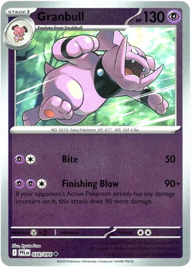 Granbull [Reverse Holo] - Pokemon Phantasmal Flames #38
