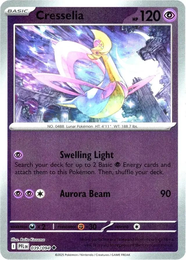 Cresselia [Reverse Holo] - Pokemon Phantasmal Flames #39