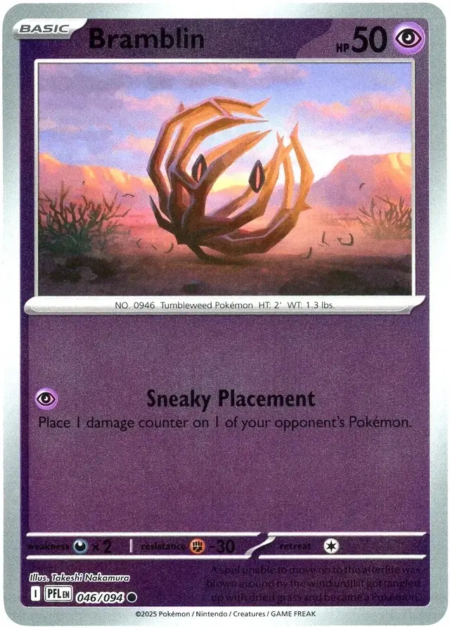Bramblin [Reverse Holo] - Pokemon Phantasmal Flames #46
