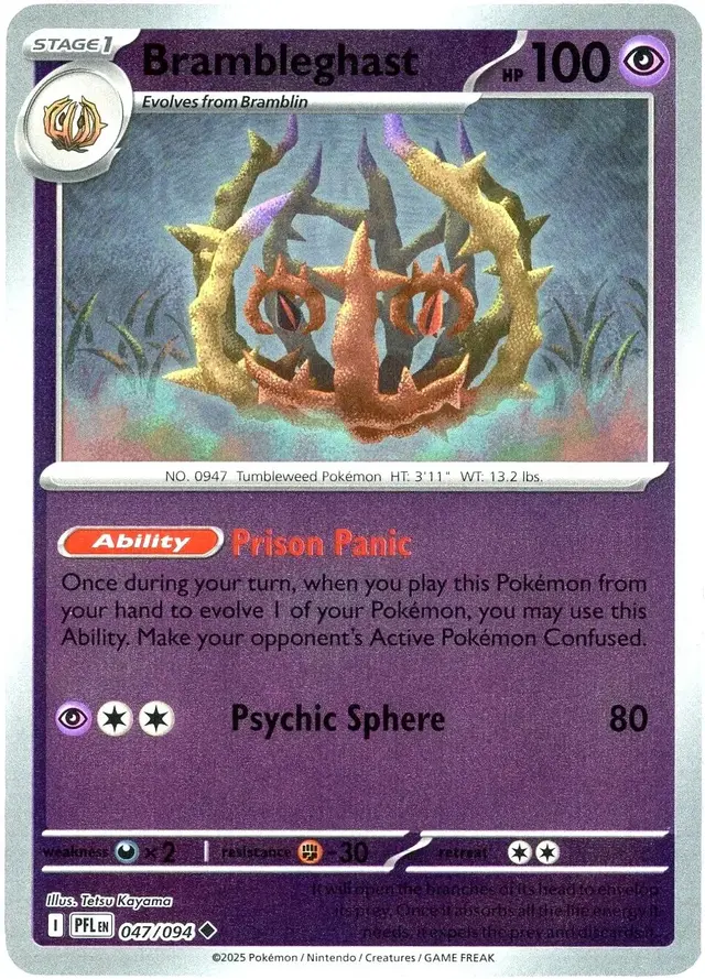 Brambleghast [Reverse Holo] - Pokemon Phantasmal Flames #47