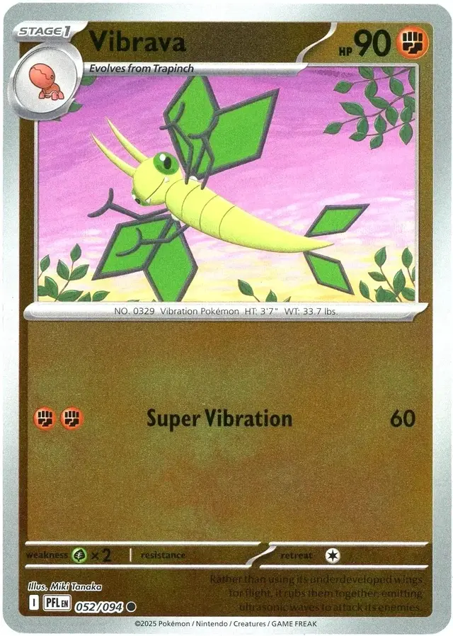 Vibrava [Reverse Holo] - Pokemon Phantasmal Flames #52